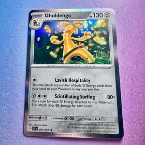 gholdengo - 067/091 (holo rare) — pokemon: paldean fates